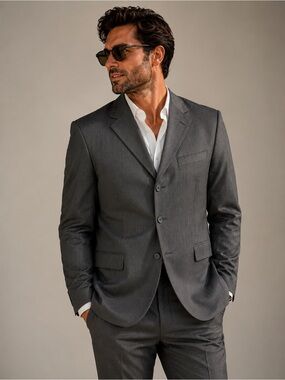 Vintage Union Made Pure Wool Gray Blazer Sport Coat 38R Made in Canada Old Money